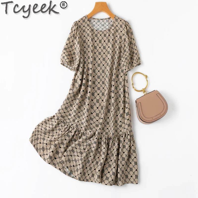 Платье Tcyeek 100% из натурального шелка, элегантные платья для женщин, одежда на весну и лето, платье-миди, новые стильные модные женские платья в клетку
Платье Tcyeek 100% из натурального шелка, элегантные платья для женщин, одежда на весну и лето, платье-миди, новые стильные модные женские платья в клетку
