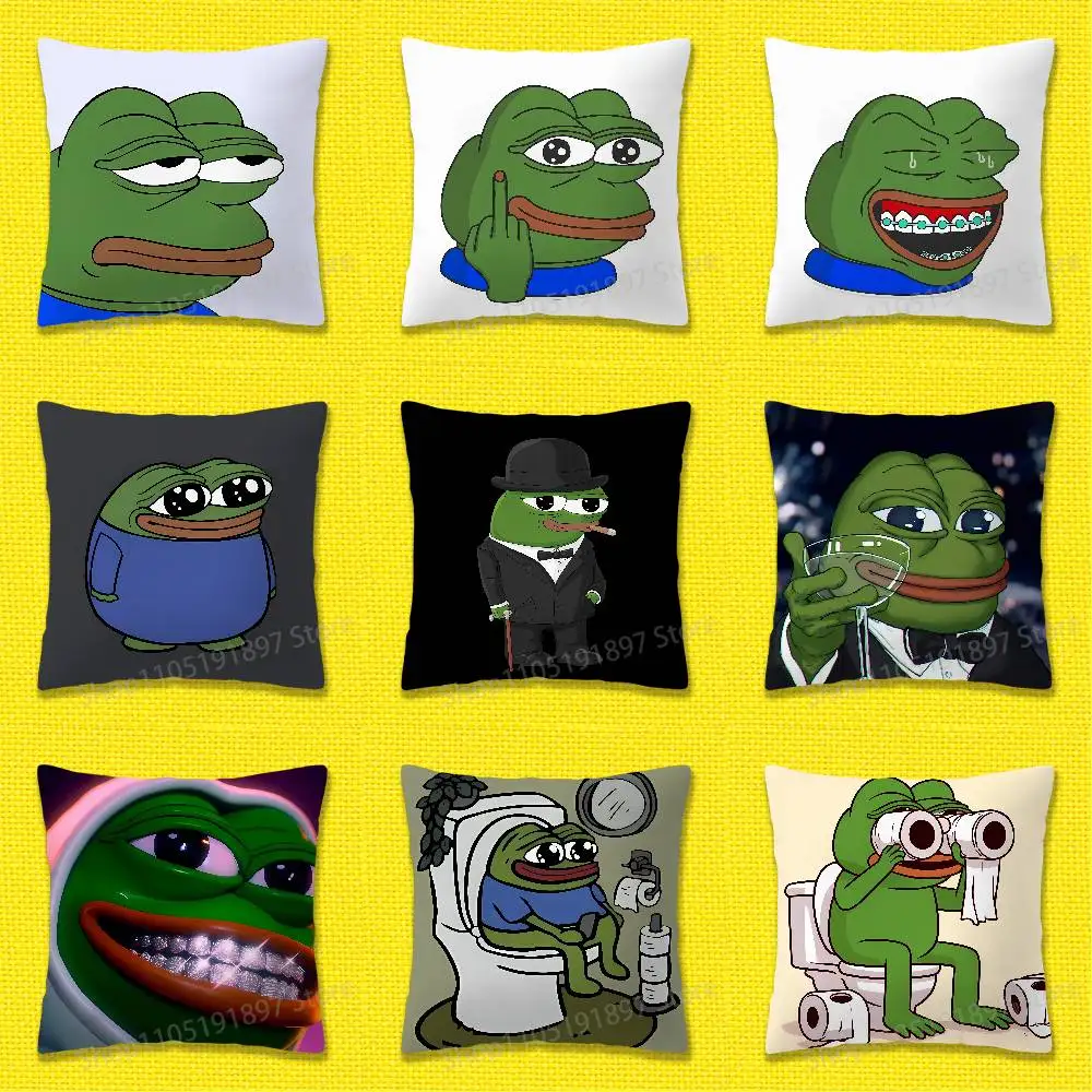 Funny Pepe Frog Throw Pillow Case For 50x50cm 30x30cm 55x55cm 45x45cm 40x40cm Square Bed Pillowcase Cover
Funny Pepe Frog Throw Pillow Case For 50x50cm 30x30cm 55x55cm 45x45cm 40x40cm Square Bed Pillowcase Cover