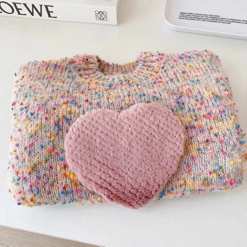 3D Heart Colorful Children's Sweater Korean Kids' Clothing Autumn Winter Girls' Stylish Sweet Knitted Top Trendy Style
3D Heart Colorful Children's Sweater Korean Kids' Clothing Autumn Winter Girls' Stylish Sweet Knitted Top Trendy Style