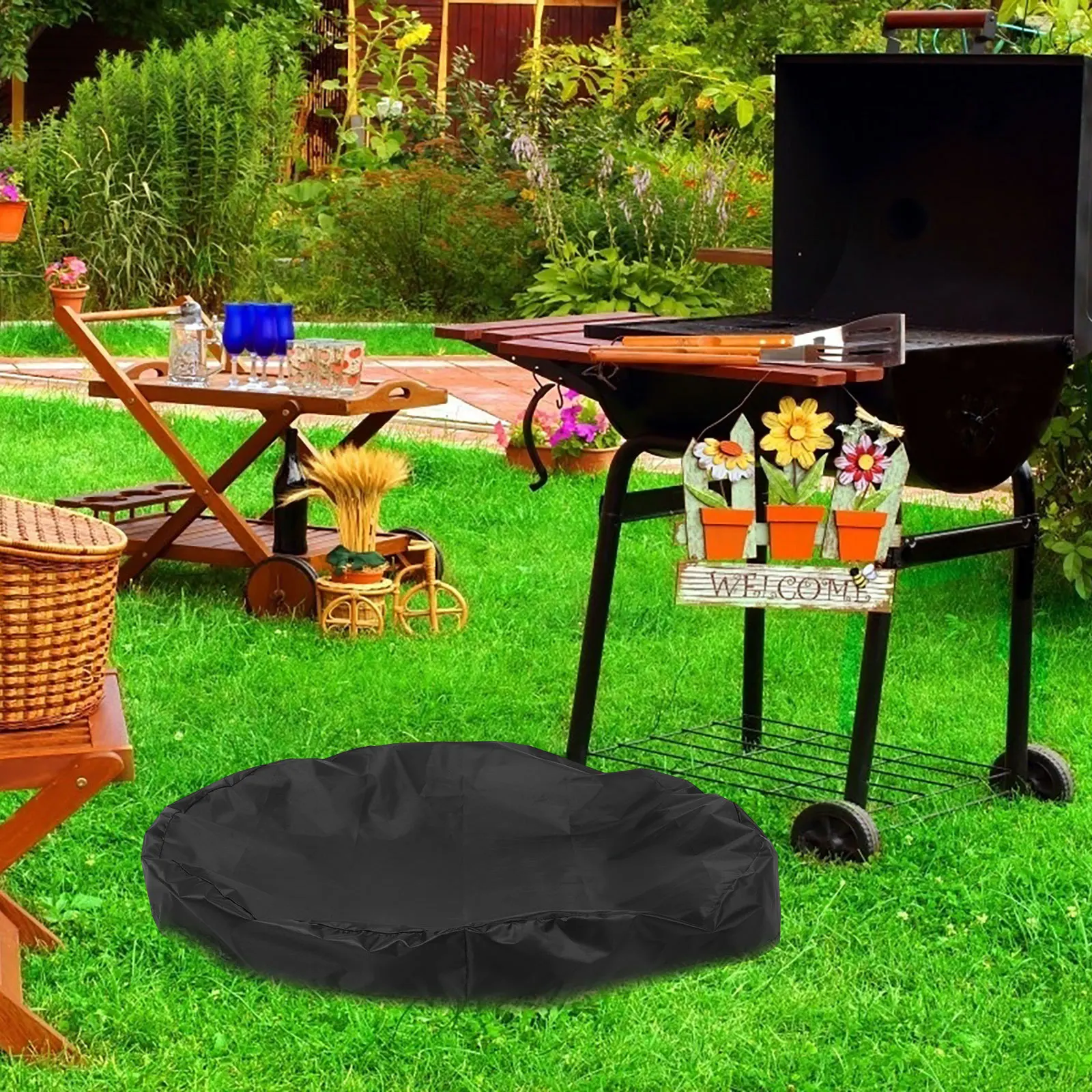 Grill Cover Outdoor 31.44x31.44x0.39in Black Heavy Duty Round Bbq Cover for Charcoal Kettle Stove Waterproof Dustproof Universal
Grill Cover Outdoor 31.44x31.44x0.39in Black Heavy Duty Round Bbq Cover for Charcoal Kettle Stove Waterproof Dustproof Universal