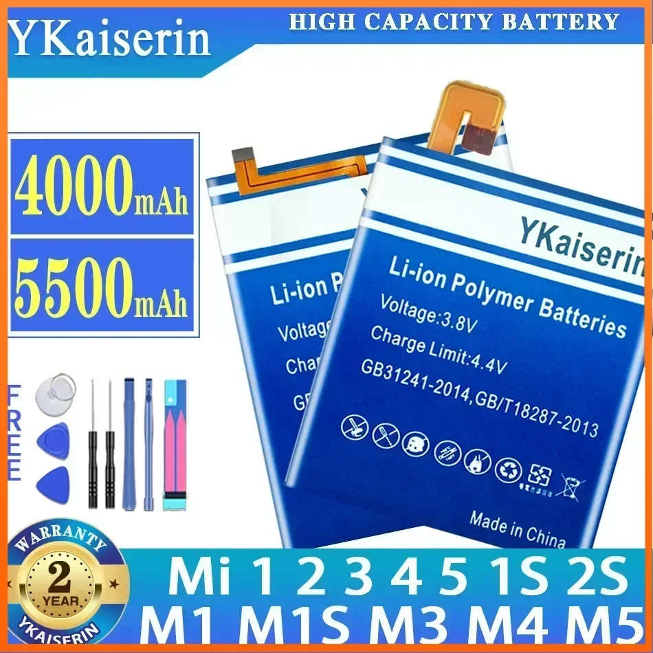 YKaiserin BM20 BM22 BM31 BM32 BM10 Battery For Xiaomi Mi 1 1S M1 M1S 2 2S 3 M3 4 M4 5 M5 Large Capacity Batterie Warranty
YKaiserin BM20 BM22 BM31 BM32 BM10 Battery For Xiaomi Mi 1 1S M1 M1S 2 2S 3 M3 4 M4 5 M5 Large Capacity Batterie Warranty