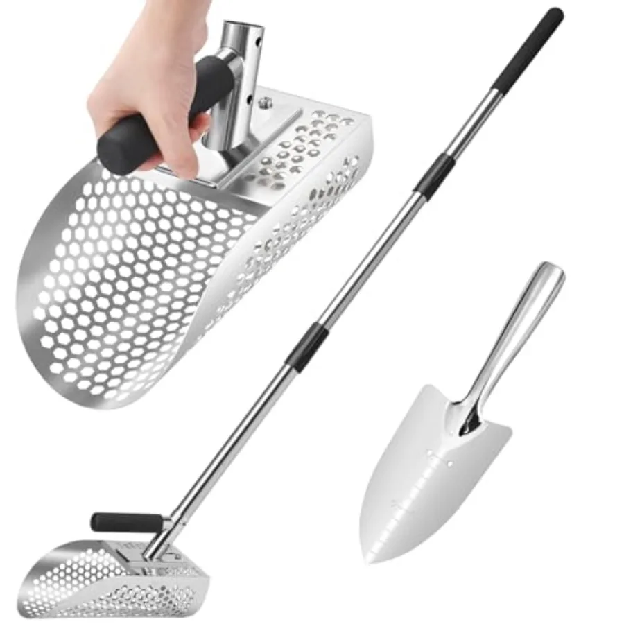 Sand Scoop for Metal Detecting Metal Detector Scoop Stainless Steel Sand Sifter Shovel Fast Sifter Shovel for Underwater Treasu
Sand Scoop for Metal Detecting Metal Detector Scoop Stainless Steel Sand Sifter Shovel Fast Sifter Shovel for Underwater Treasu