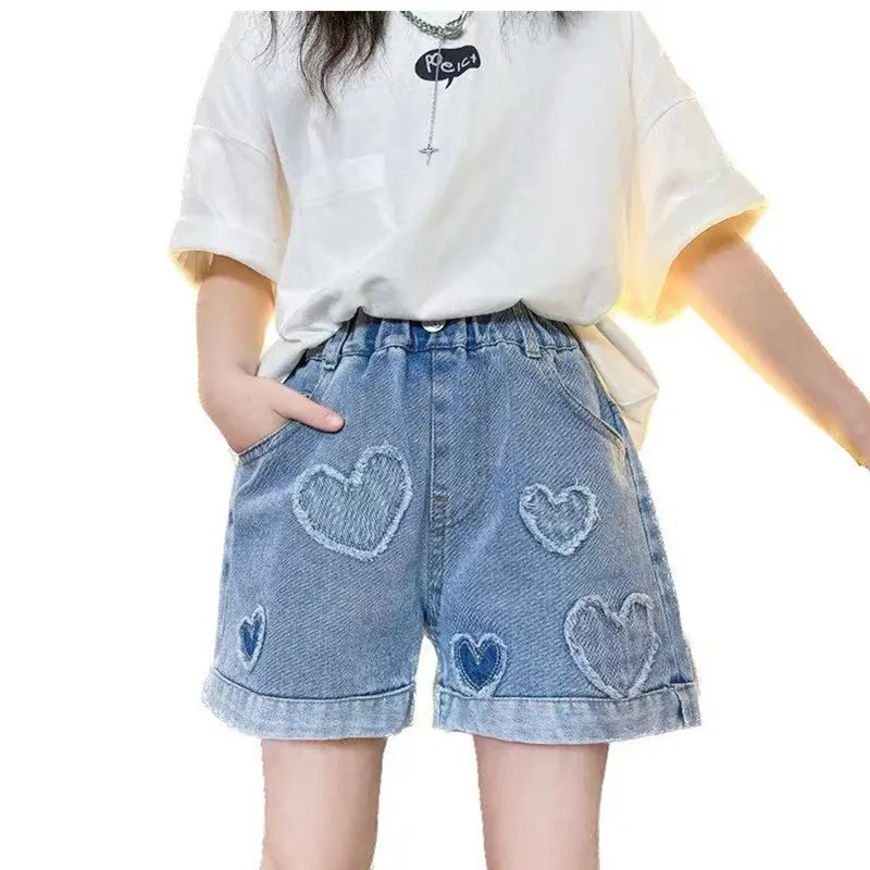 Girls Shorts with Heart Pattern High Waist Summer Hot Deals Teenage Child Fashion Jeans Kids Short Trousers Clothes 5-14Year Old
Girls Shorts with Heart Pattern High Waist Summer Hot Deals Teenage Child Fashion Jeans Kids Short Trousers Clothes 5-14Year Old