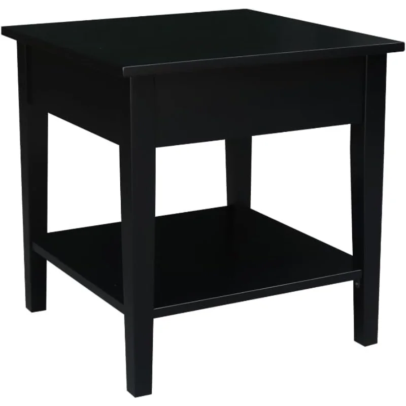 End Table, Solid Wood, Real Parawood, 24" W x 24" D x 25" H, 50 lbs/Shelf wt. Capacity, Easy 
End Table, Solid Wood, Real Parawood, 24" W x 24" D x 25" H, 50 lbs/Shelf wt. Capacity, Easy