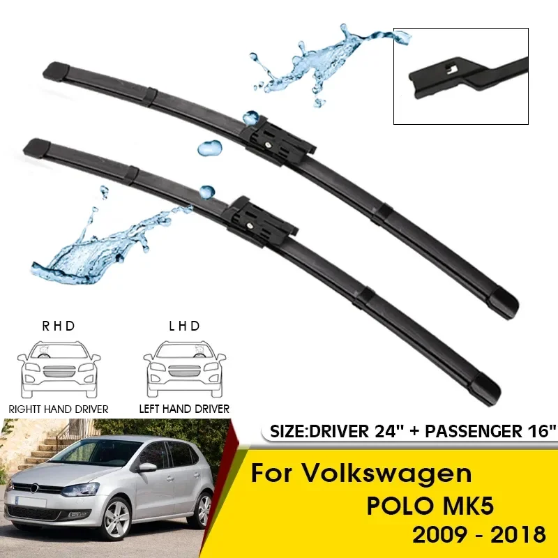 Car Wiper Blades For Volkswagen POLO MK5 2009-2018 Windshield Windscreen Front Window Blades 24"+16" Car Accessories
Car Wiper Blades For Volkswagen POLO MK5 2009-2018 Windshield Windscreen Front Window Blades 24"+16" Car Accessories