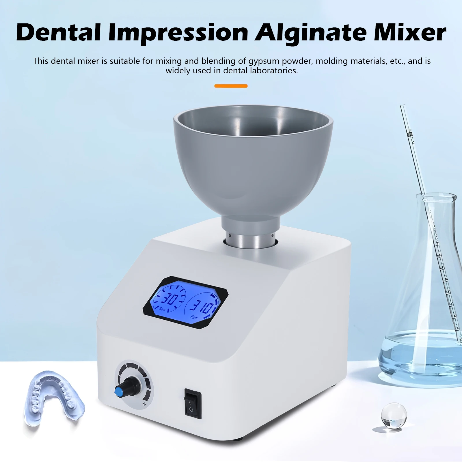 Миксер для зуботехнической лаборатории, для альгинатных и гипсовых оттискных материалов, 300 об/мин, стоматологическое оборудование
Миксер для зуботехнической лаборатории, для альгинатных и гипсовых оттискных материалов, 300 об/мин, стоматологическое оборудование