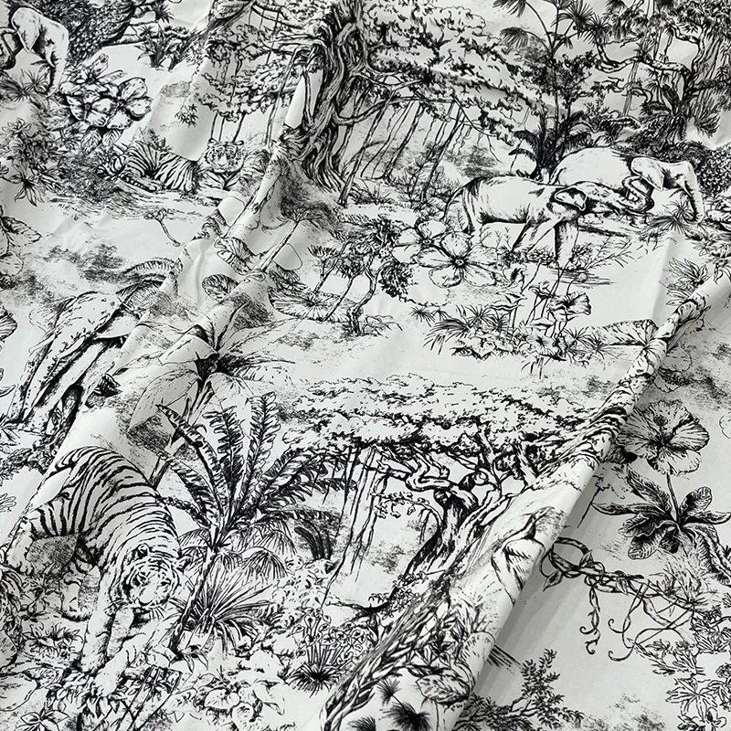 Forest Animal Elephant/Tiger/Peacock Printed Cotton Fabric For Dress Blouse Telas Para Costura Tissus DIY Cloth Sewing Material
Forest Animal Elephant/Tiger/Peacock Printed Cotton Fabric For Dress Blouse Telas Para Costura Tissus DIY Cloth Sewing Material