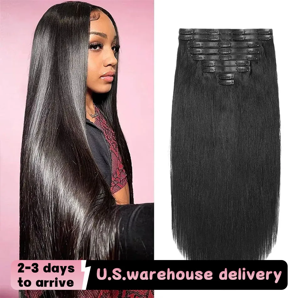 Bone Straight Clip In Human Hair 2/3/5 Pcs/Set 100% Nature Unprocessed Brazilian Virgin Clip on Weave Hair Extension for Women
Bone Straight Clip In Human Hair 2/3/5 Pcs/Set 100% Nature Unprocessed Brazilian Virgin Clip on Weave Hair Extension for Women