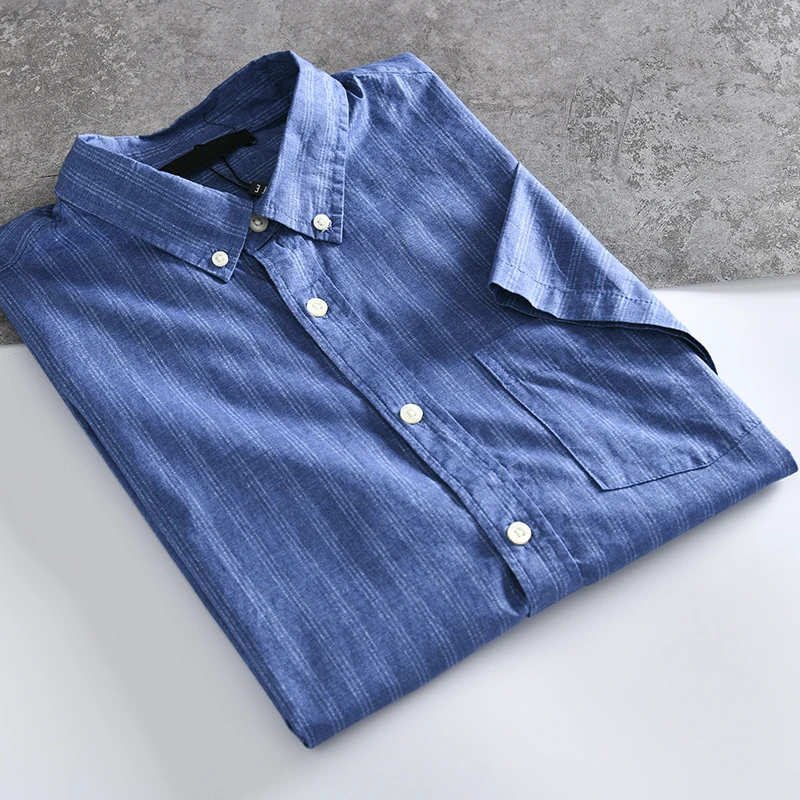 Pure Cotton Breathable Short Sleeve Shirt Men's Casual Summer Striped Shirt Comfortable Skin-Friendly Work Tag Clip Shirt
Pure Cotton Breathable Short Sleeve Shirt Men's Casual Summer Striped Shirt Comfortable Skin-Friendly Work Tag Clip Shirt