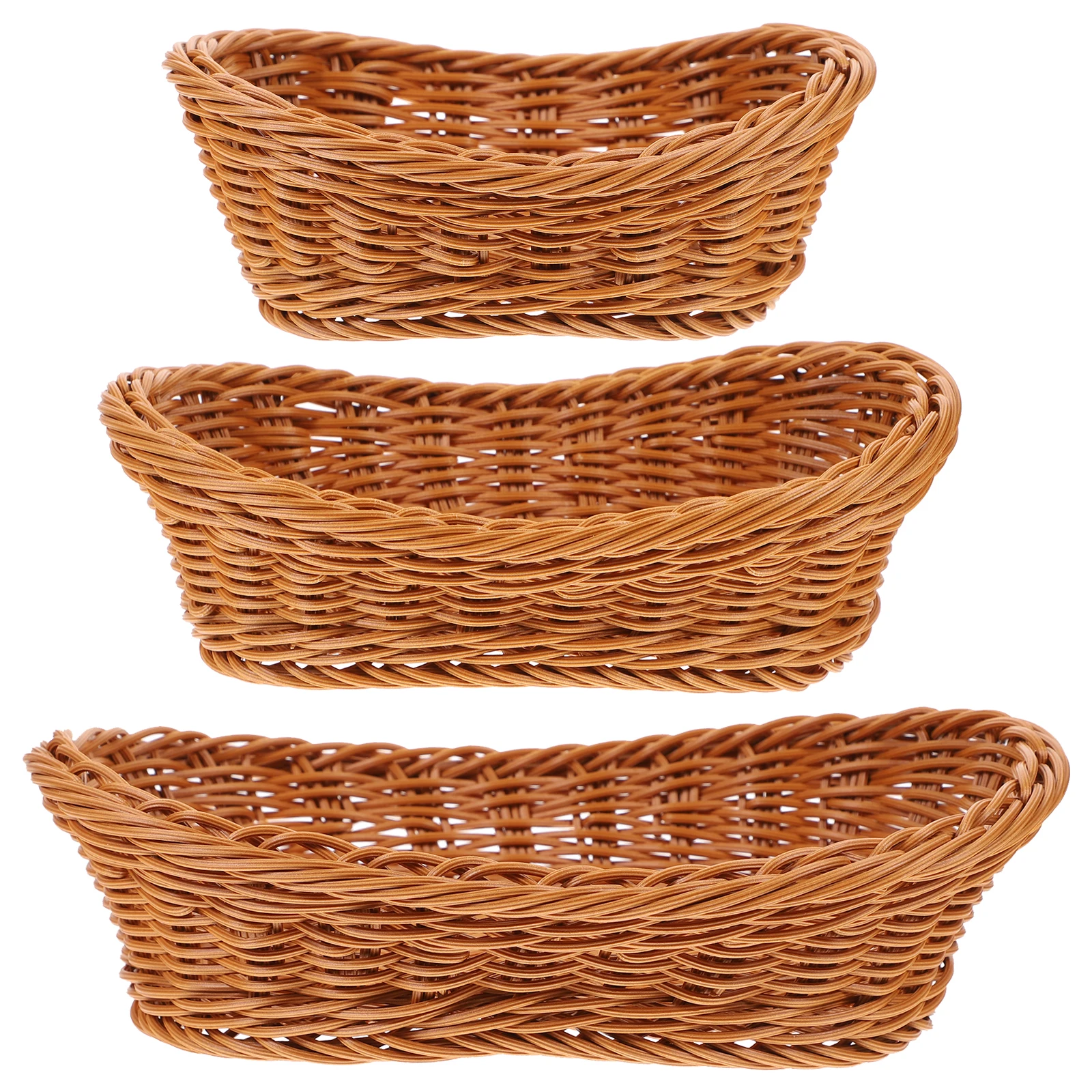 3pcs Woven Fruit Basket Food Storage Snack Dessert Container Bread Organizer Decorative Holder For Party
3pcs Woven Fruit Basket Food Storage Snack Dessert Container Bread Organizer Decorative Holder For Party
