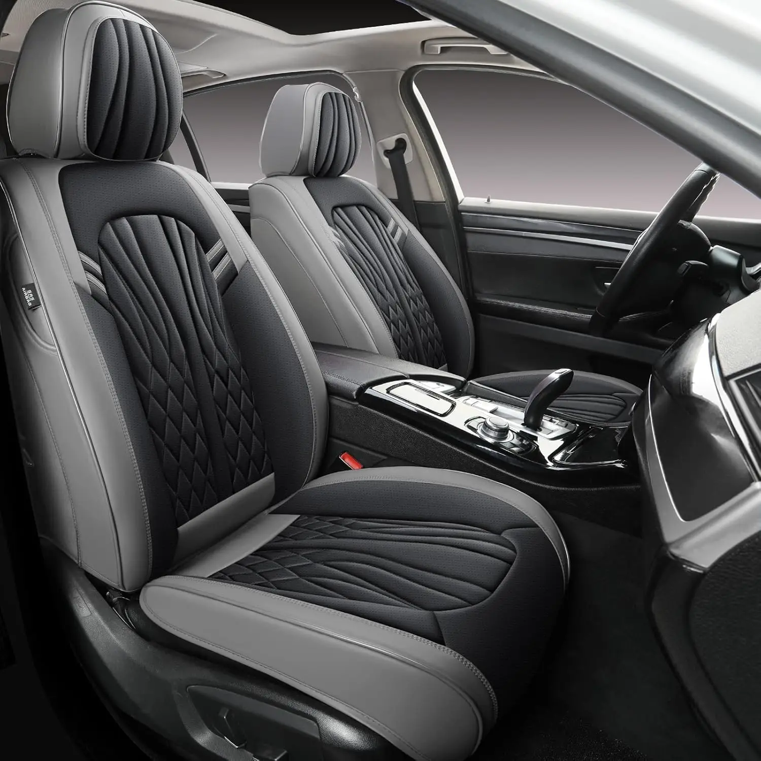 Breathable Waterproof Faux Leather Car Seat Covers Universal Fit for SUV Truck Sedan in Grey Black
Breathable Waterproof Faux Leather Car Seat Covers Universal Fit for SUV Truck Sedan in Grey Black