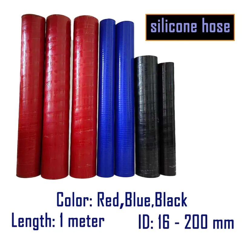 Universal silicone hose for automotive engines,coolant intercooler tube Turbo Intake Pipe ID 16-200mm, length 1 meter
Universal silicone hose for automotive engines,coolant intercooler tube Turbo Intake Pipe ID 16-200mm, length 1 meter