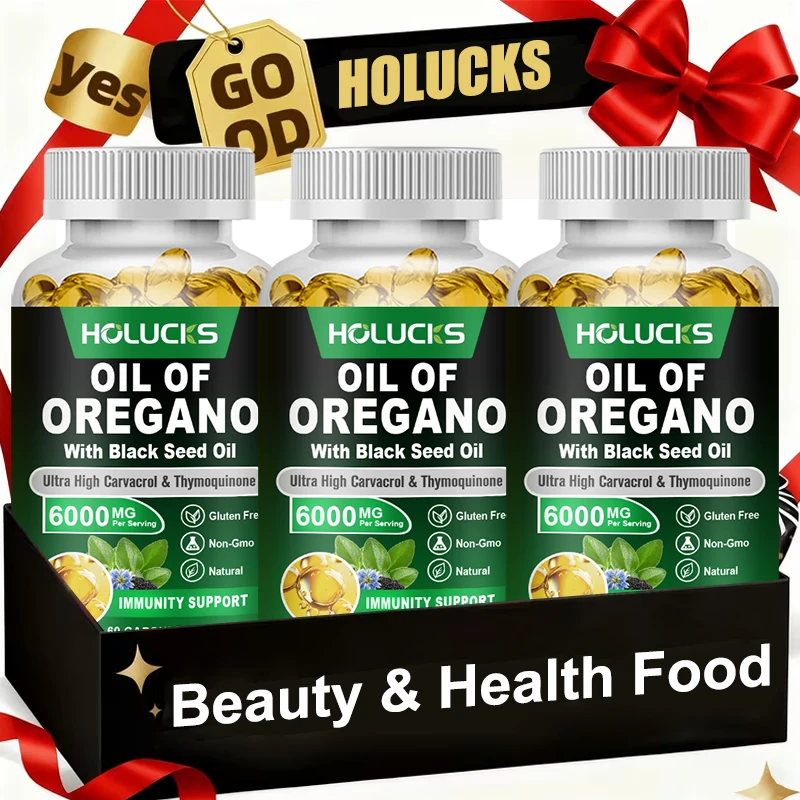 HOLUCKS Oregano Oil Softgels, Organic Supplement, Promote Digestion & Gut Health, Immune Energy Support, Antioxidant
HOLUCKS Oregano Oil Softgels, Organic Supplement, Promote Digestion & Gut Health, Immune Energy Support, Antioxidant