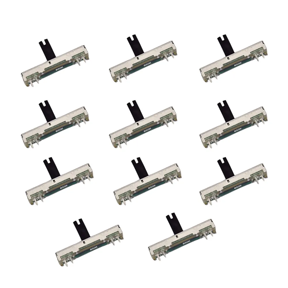 10Pcs B50k Sliding Potentiometer 45Mm Length 9Mm Width 55Mm Thickness Mono Audio Dimmer Fader Mixer Dj Equipment Slide
10Pcs B50k Sliding Potentiometer 45Mm Length 9Mm Width 55Mm Thickness Mono Audio Dimmer Fader Mixer Dj Equipment Slide