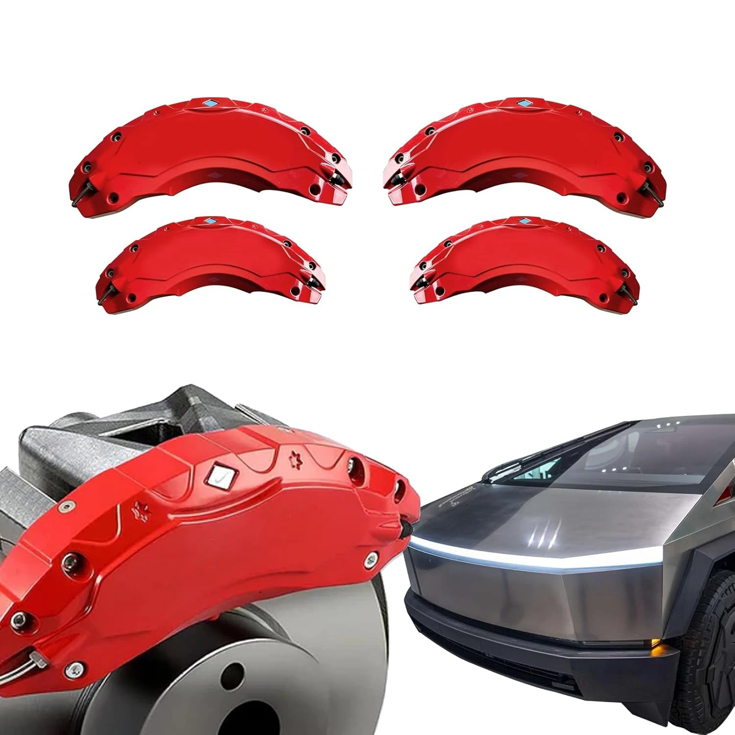 Brake Caliper Covers for Tesla Cybertruck 2023 2024 2025 2026 Accessories With Decals Stickers Aluminum Front and Rear 4PCS/Set
Brake Caliper Covers for Tesla Cybertruck 2023 2024 2025 2026 Accessories With Decals Stickers Aluminum Front and Rear 4PCS/Set