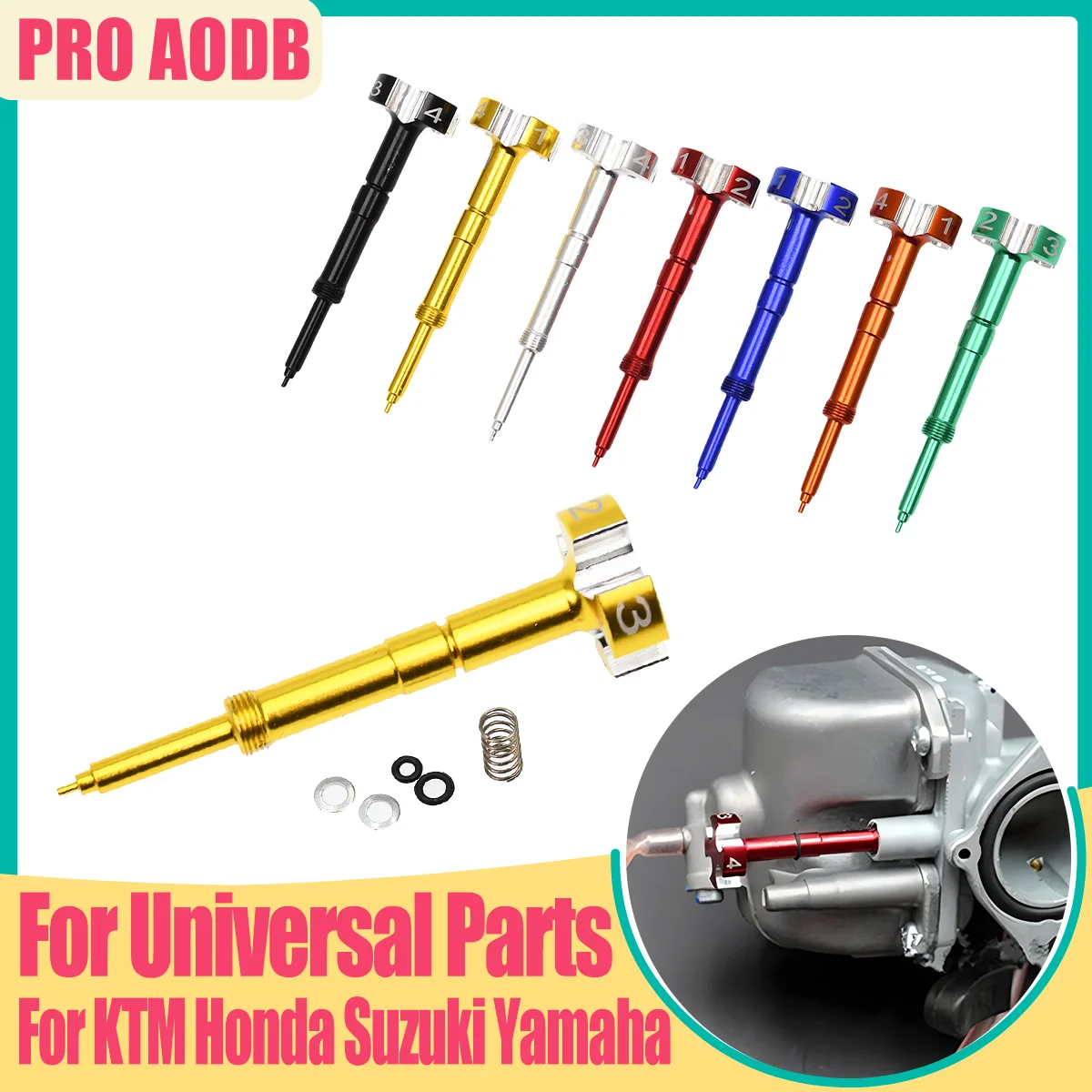 For Yamaha Honda Kawasaki Suzuki ATV Motocross Carburetor CNC Easy Adjustable Air Fuel Mixture Screw Universal Accessories
For Yamaha Honda Kawasaki Suzuki ATV Motocross Carburetor CNC Easy Adjustable Air Fuel Mixture Screw Universal Accessories