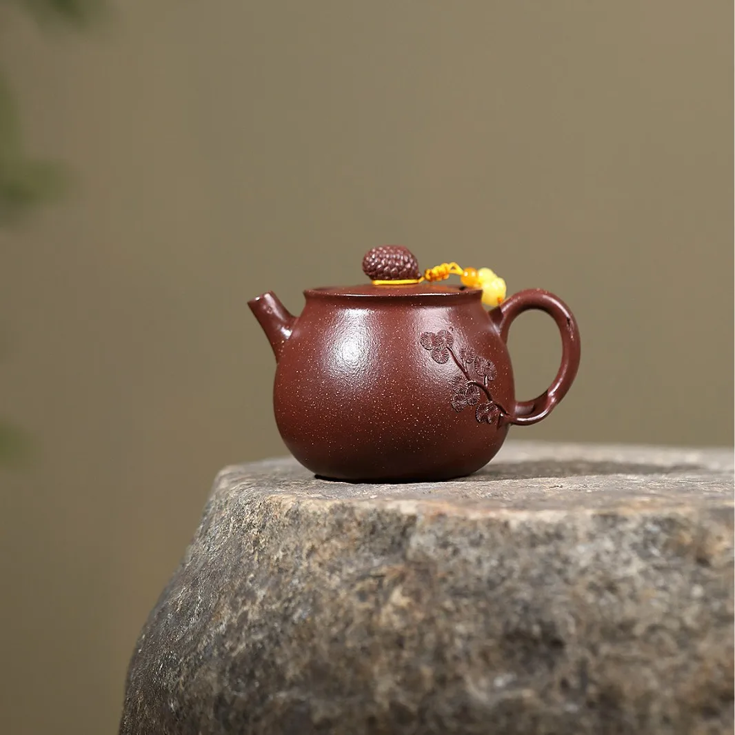 Handmade Yixing Purple Clay Pot Famous Ore Jade Sand Small Capacity Pine Cone High Stone Ladle Set 170cc
Handmade Yixing Purple Clay Pot Famous Ore Jade Sand Small Capacity Pine Cone High Stone Ladle Set 170cc