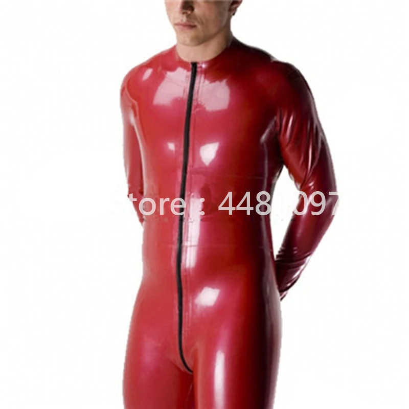 Handmade Men Red Latex Bodysuit Fetish Rubber Bodysuit with Front Zip Halloween Cosplay Costume
Handmade Men Red Latex Bodysuit Fetish Rubber Bodysuit with Front Zip Halloween Cosplay Costume