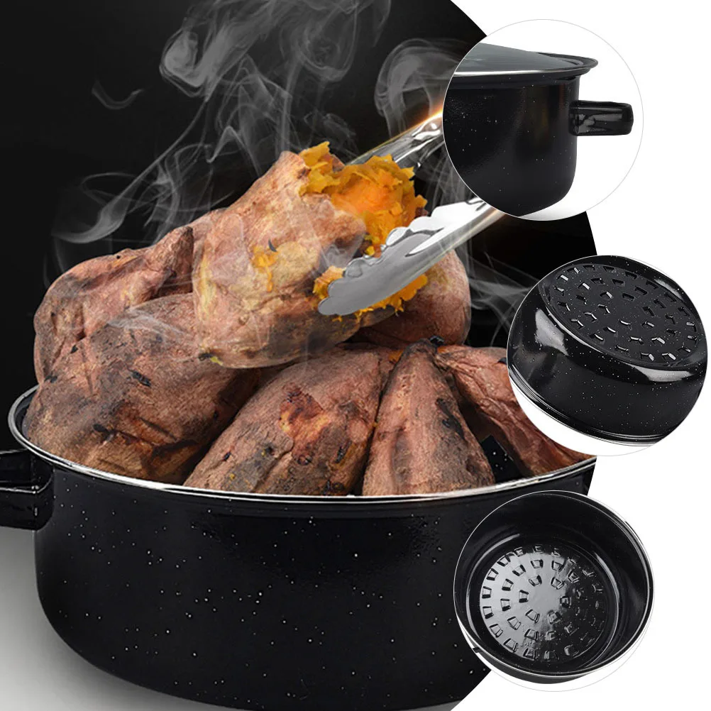 Sweet Potato Pot Household Roasting Pan Double Handle High Temperature Resistant Iron Roaster For Kitchen Camping Cooking
Sweet Potato Pot Household Roasting Pan Double Handle High Temperature Resistant Iron Roaster For Kitchen Camping Cooking