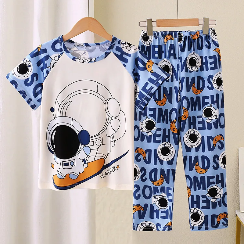 Children Summer Thin Pajamas Kids Short Sleeve Cartoon Soft Sleepwear Boys Girls Loose Pyjamas Casual Home Wear Clothing Sets
Children Summer Thin Pajamas Kids Short Sleeve Cartoon Soft Sleepwear Boys Girls Loose Pyjamas Casual Home Wear Clothing Sets