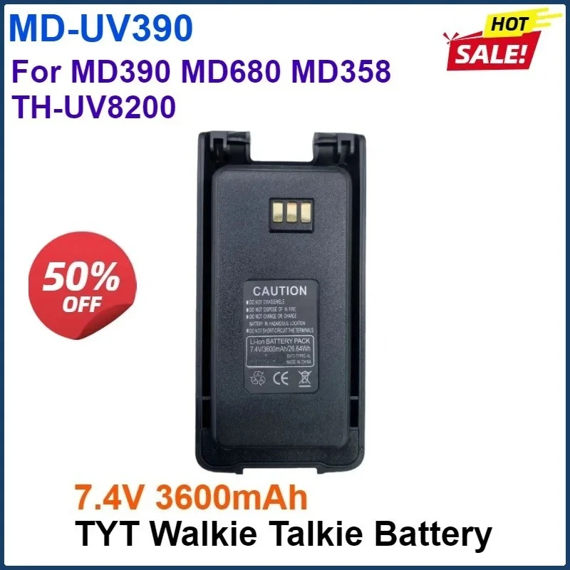 7.4V 3600mAh for TYT MD-UV390 Plus Battery Upgrade Thicken Suport Type-C Charging Compatible for MD390 MD680 MD358 TH-UV8200
7.4V 3600mAh for TYT MD-UV390 Plus Battery Upgrade Thicken Suport Type-C Charging Compatible for MD390 MD680 MD358 TH-UV8200