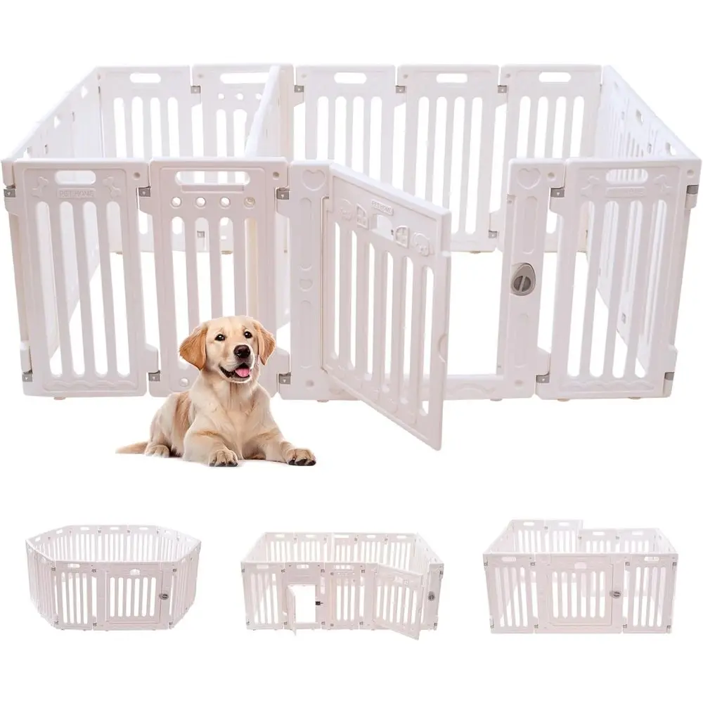 2-Room Adjustable Dog Playpen with Door, 16-Panel Set + Link Pieces + 2 Doors, 25.5 High, Non-Slip & Secure Pet Enclosure, Easy
2-Room Adjustable Dog Playpen with Door, 16-Panel Set + Link Pieces + 2 Doors, 25.5 High, Non-Slip & Secure Pet Enclosure, Easy