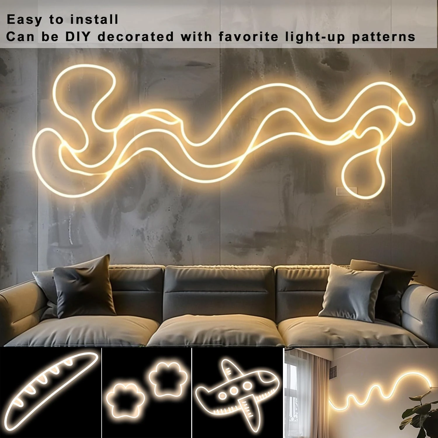 5v warm white neon LED strip lamp, RGBIC flexible rope lamp, suitable for indoor home decoration, mirrors, kitchen cabinets.
5v warm white neon LED strip lamp, RGBIC flexible rope lamp, suitable for indoor home decoration, mirrors, kitchen cabinets.