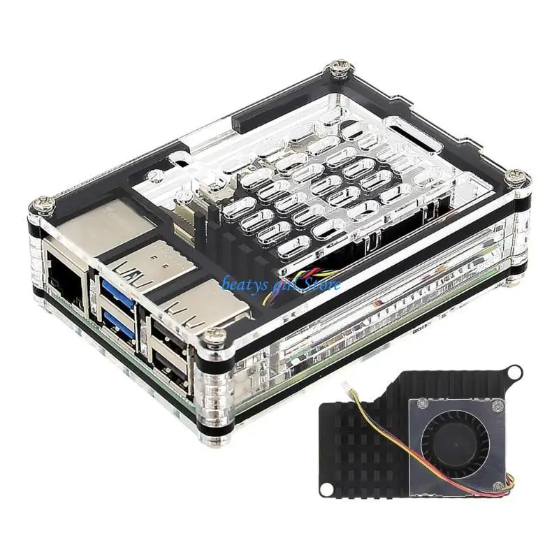C7AB Sleek Cover Case Active Cooling Fan For RPI 5 Single Board Computer Cooling Case
C7AB Sleek Cover Case Active Cooling Fan For RPI 5 Single Board Computer Cooling Case