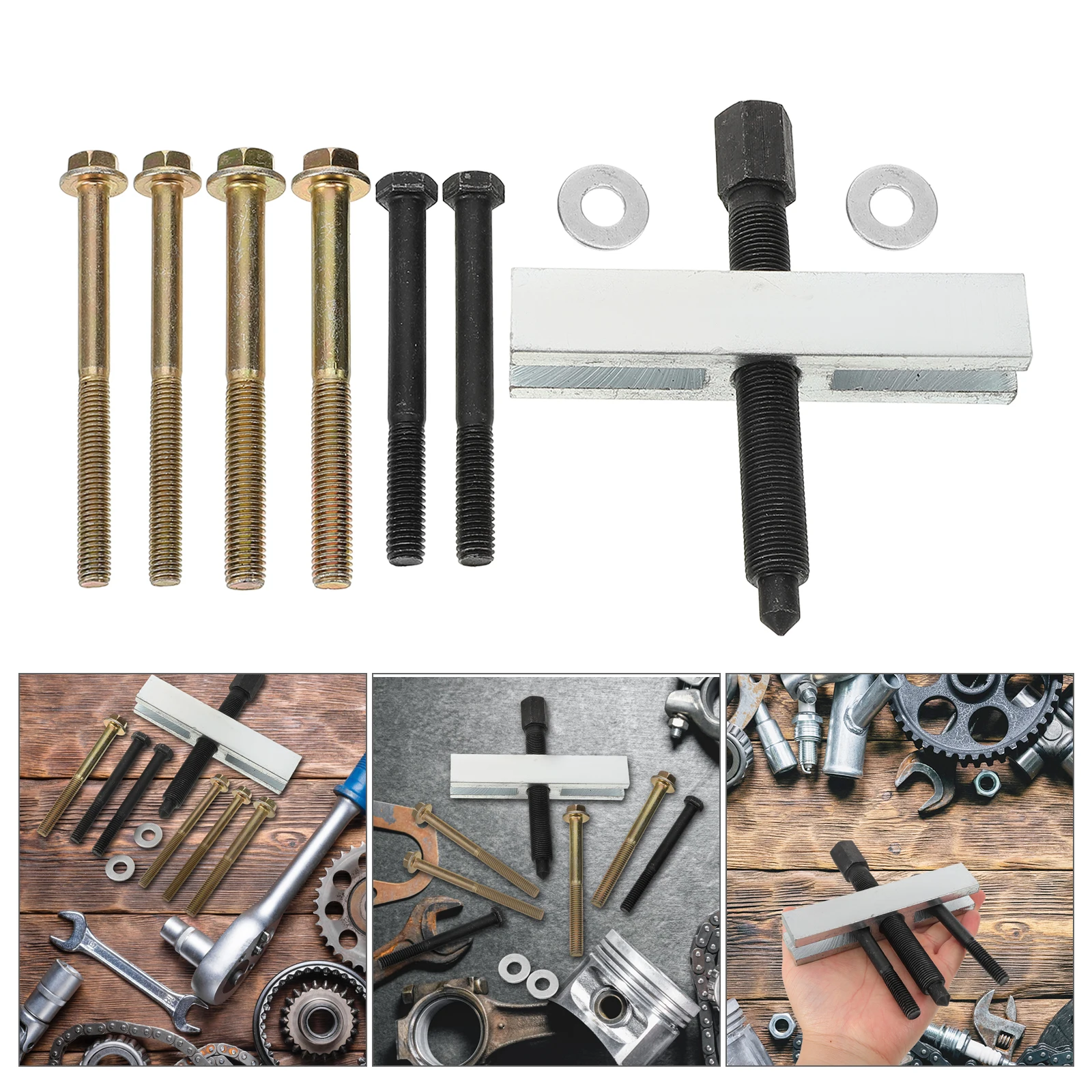 1 Set Car Crankshaft Belt Pulley Puller Auto Repair Removal Tool Universal Heavy Duty Bearing Gear Hub Timing Brake Drum Steel 
1 Set Car Crankshaft Belt Pulley Puller Auto Repair Removal Tool Universal Heavy Duty Bearing Gear Hub Timing Brake Drum Steel