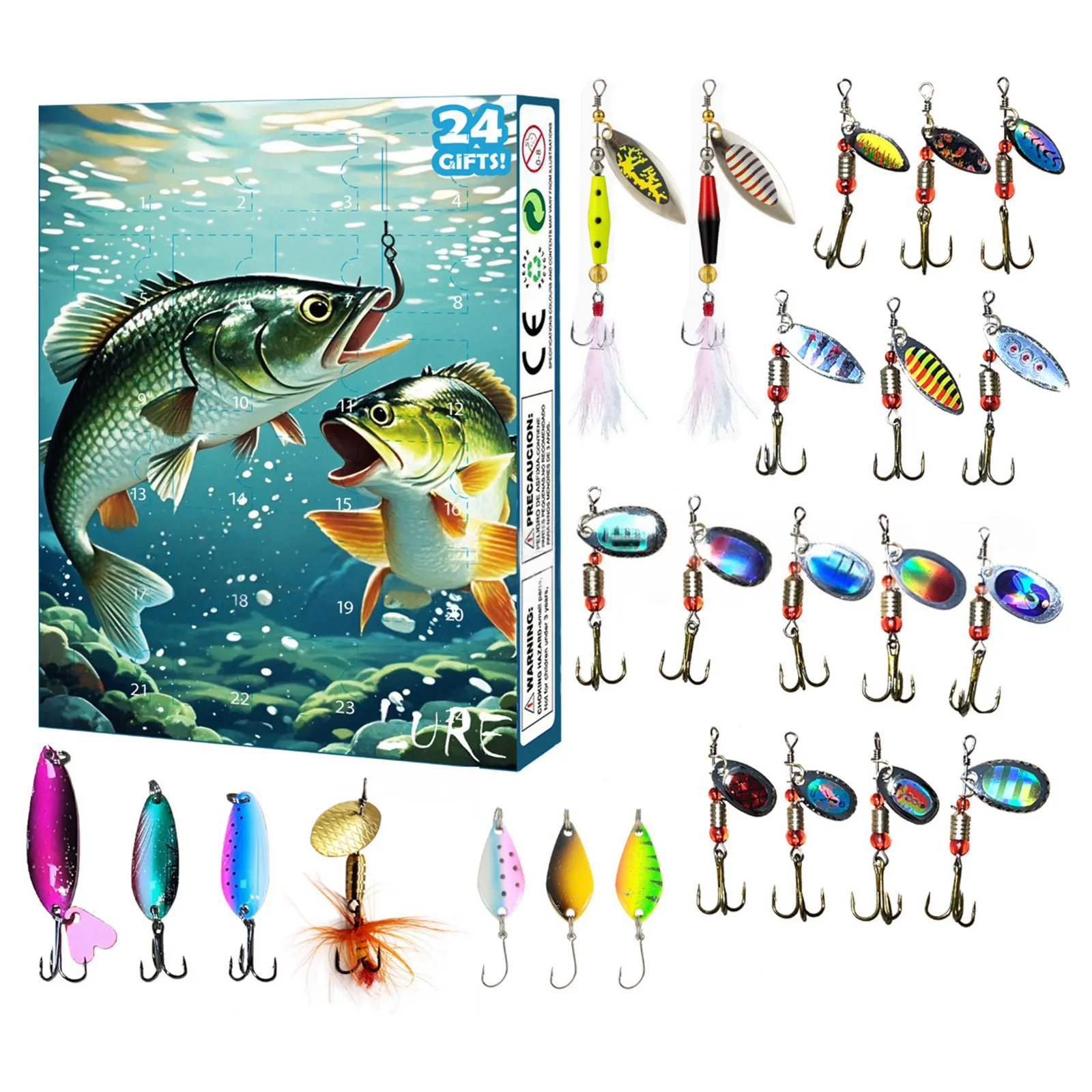 Advent Calendar Fishing Christmas Countdown - 24 Days Fishing Lures Set For Fisher Adult Men Teen Boys - 2025 Xmas Surprise Gift
Advent Calendar Fishing Christmas Countdown - 24 Days Fishing Lures Set For Fisher Adult Men Teen Boys - 2025 Xmas Surprise Gift