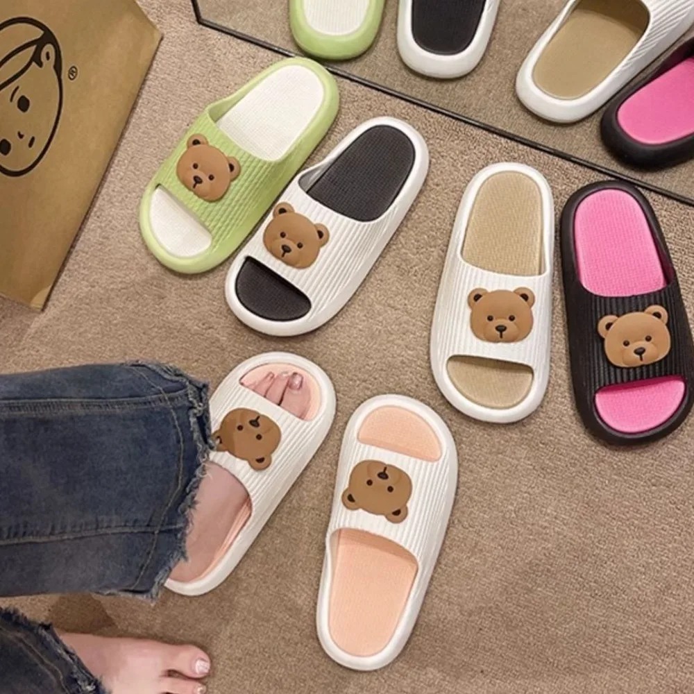 Cute Anti Slip EVA Cartoon Slippers Anti Odor Open-toe Flat Slippers Beachwear Shoes Bear Slippers Women Beach
Cute Anti Slip EVA Cartoon Slippers Anti Odor Open-toe Flat Slippers Beachwear Shoes Bear Slippers Women Beach