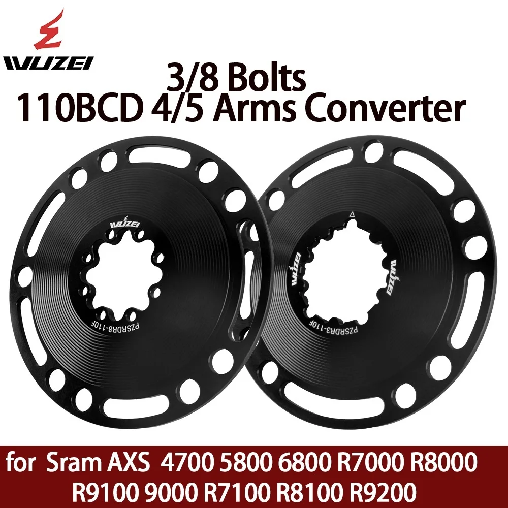 WUZEI Direct Mount 3/8 Bolts Adapter 110BCD 4/5 Arms Road/MTB Bike Chainring Converter for Sram Force Axs SHIMANO R7100/8000
WUZEI Direct Mount 3/8 Bolts Adapter 110BCD 4/5 Arms Road/MTB Bike Chainring Converter for Sram Force Axs SHIMANO R7100/8000
