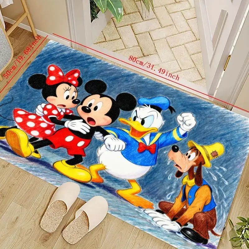 1PC Disney Mickey Minnie Donald Goofy Cartoon Floor Mat, Cute Anime Animated Area Rug for Kids Room Living Room Bedroom Home Dec
1PC Disney Mickey Minnie Donald Goofy Cartoon Floor Mat, Cute Anime Animated Area Rug for Kids Room Living Room Bedroom Home Dec