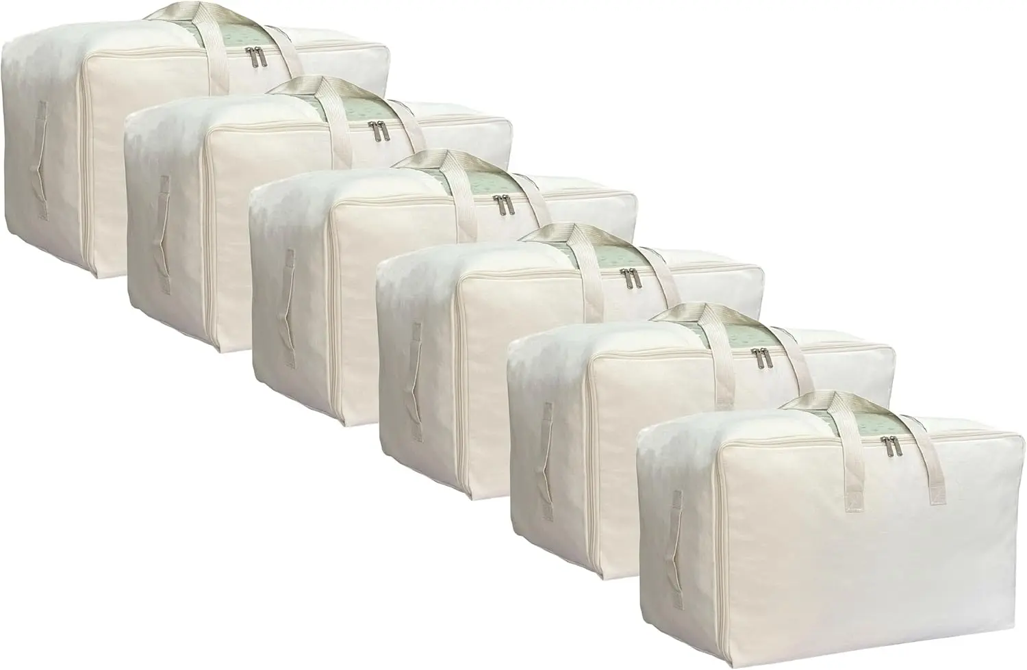 Canvas Comforter Storage Bags with Handles and Clear Window, Closet Organizer for Clothing Blankets Bedding, 80L, 6 Pack, Beige
Canvas Comforter Storage Bags with Handles and Clear Window, Closet Organizer for Clothing Blankets Bedding, 80L, 6 Pack, Beige