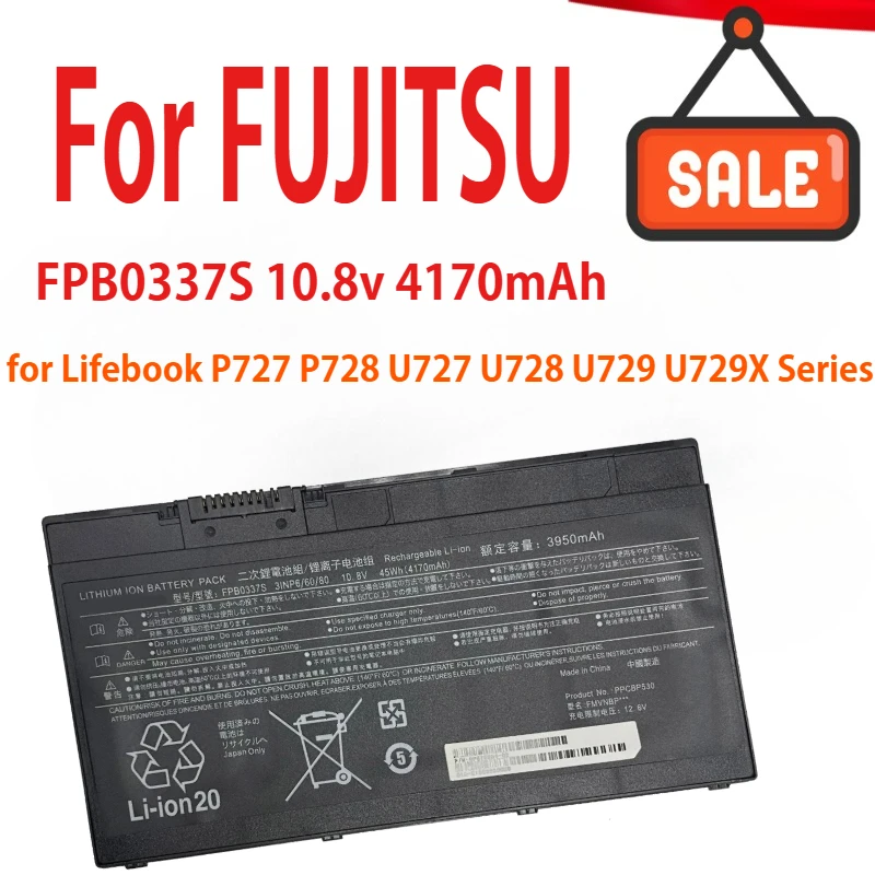 FPB0337S PPCBP530 FMVNBP246 Аккумулятор для ноутбука Fujitsu Lifebook P727 P728 U727 U728 U729 U729X Series 10,8 В 45 Втч
FPB0337S PPCBP530 FMVNBP246 Аккумулятор для ноутбука Fujitsu Lifebook P727 P728 U727 U728 U729 U729X Series 10,8 В 45 Втч