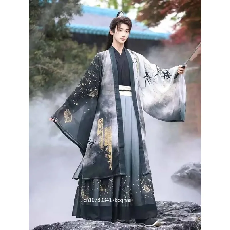Chinese traditional men's Hanfu antique performance costumes, Halloween party role-playing costumes
Chinese traditional men's Hanfu antique performance costumes, Halloween party role-playing costumes