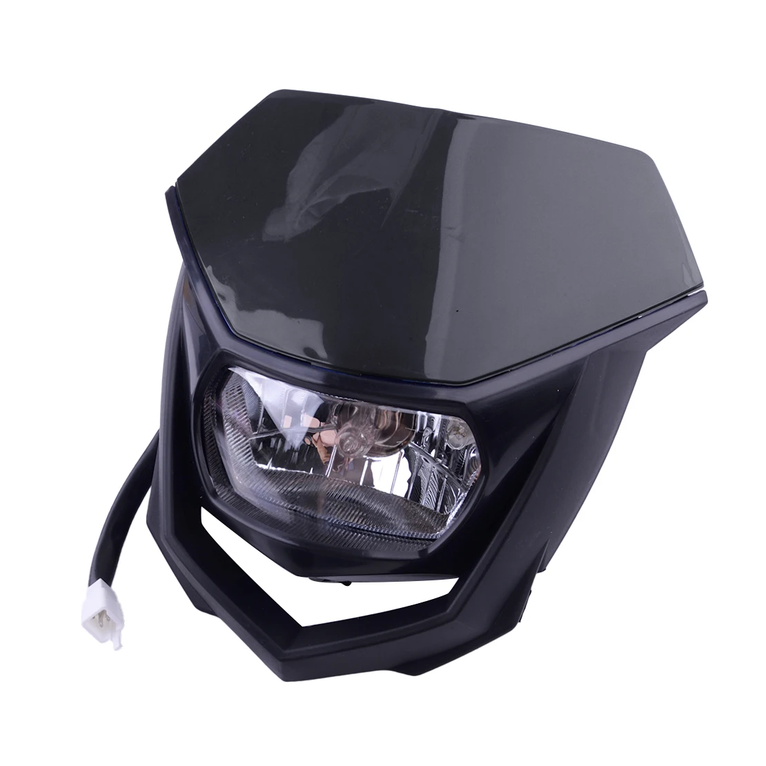 Black Plastic Dirt Bikes Dual Sport Motorcycle Front Headlight Headlamp With Fairing H4 12V 35W
Black Plastic Dirt Bikes Dual Sport Motorcycle Front Headlight Headlamp With Fairing H4 12V 35W