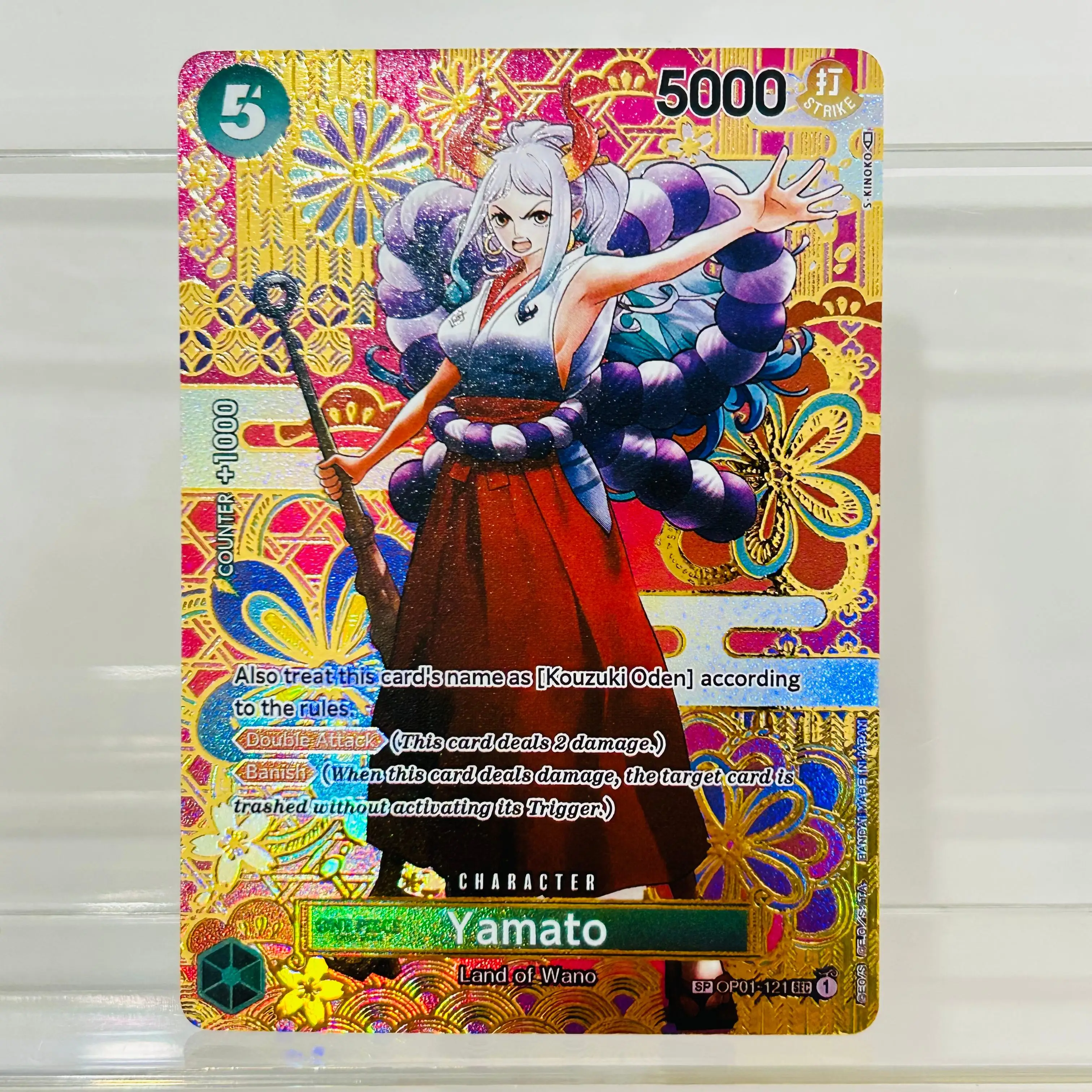 One Piece Yamato OP01-121 SP Character Card EN Holographic Texture Cards Collectible Grade DIY Premium Anime Collection Card
One Piece Yamato OP01-121 SP Character Card EN Holographic Texture Cards Collectible Grade DIY Premium Anime Collection Card