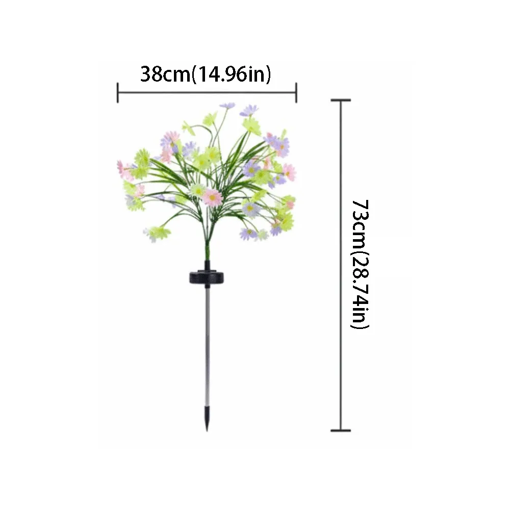 7 Head Solar Powered Lamp Small Wild Chrysanthemum Simulation Flower Solar Flower Light Waterproof Plug-in Design Garden Light
7 Head Solar Powered Lamp Small Wild Chrysanthemum Simulation Flower Solar Flower Light Waterproof Plug-in Design Garden Light