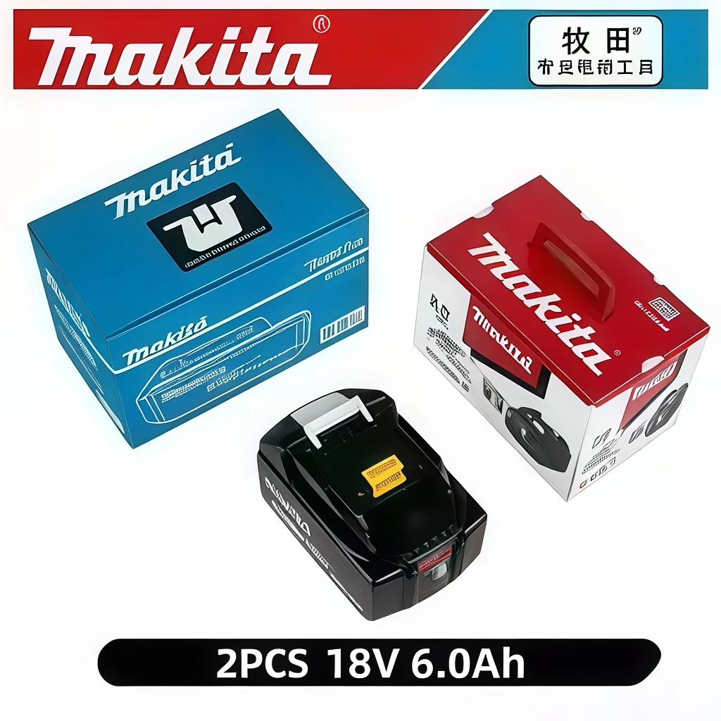 Genuine OEM Makita 18V 6Ah Rechargeable Battery Compatible with BL1815 BL1830B BL1860 Cordless Power Tools
Genuine OEM Makita 18V 6Ah Rechargeable Battery Compatible with BL1815 BL1830B BL1860 Cordless Power Tools