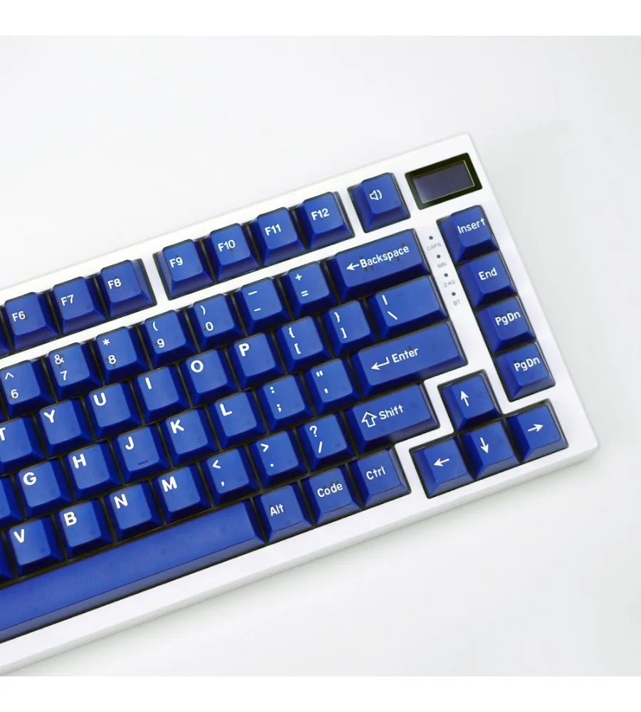 Semi-transparent Klein blue keycap PBT two-color process a complete set suitable for original Wooting and other mechanical
Semi-transparent Klein blue keycap PBT two-color process a complete set suitable for original Wooting and other mechanical