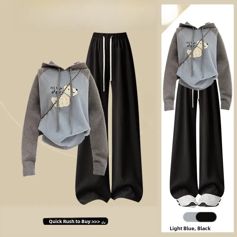 Faionable ort Sweatirt High Waist Wide Leg Pants Two Piece Set Autumn Trendy Casual Agel Beau Melanin Ensemble
Faionable ort Sweatirt High Waist Wide Leg Pants Two Piece Set Autumn Trendy Casual Agel Beau Melanin Ensemble
