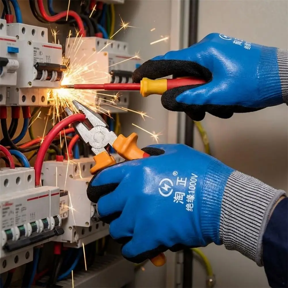 Withstanding Voltage 1000 V Electrician Insulating Gloves Anti Slip High Elasticity Safety Protective Gloves Anti-shock Rubber
Withstanding Voltage 1000 V Electrician Insulating Gloves Anti Slip High Elasticity Safety Protective Gloves Anti-shock Rubber