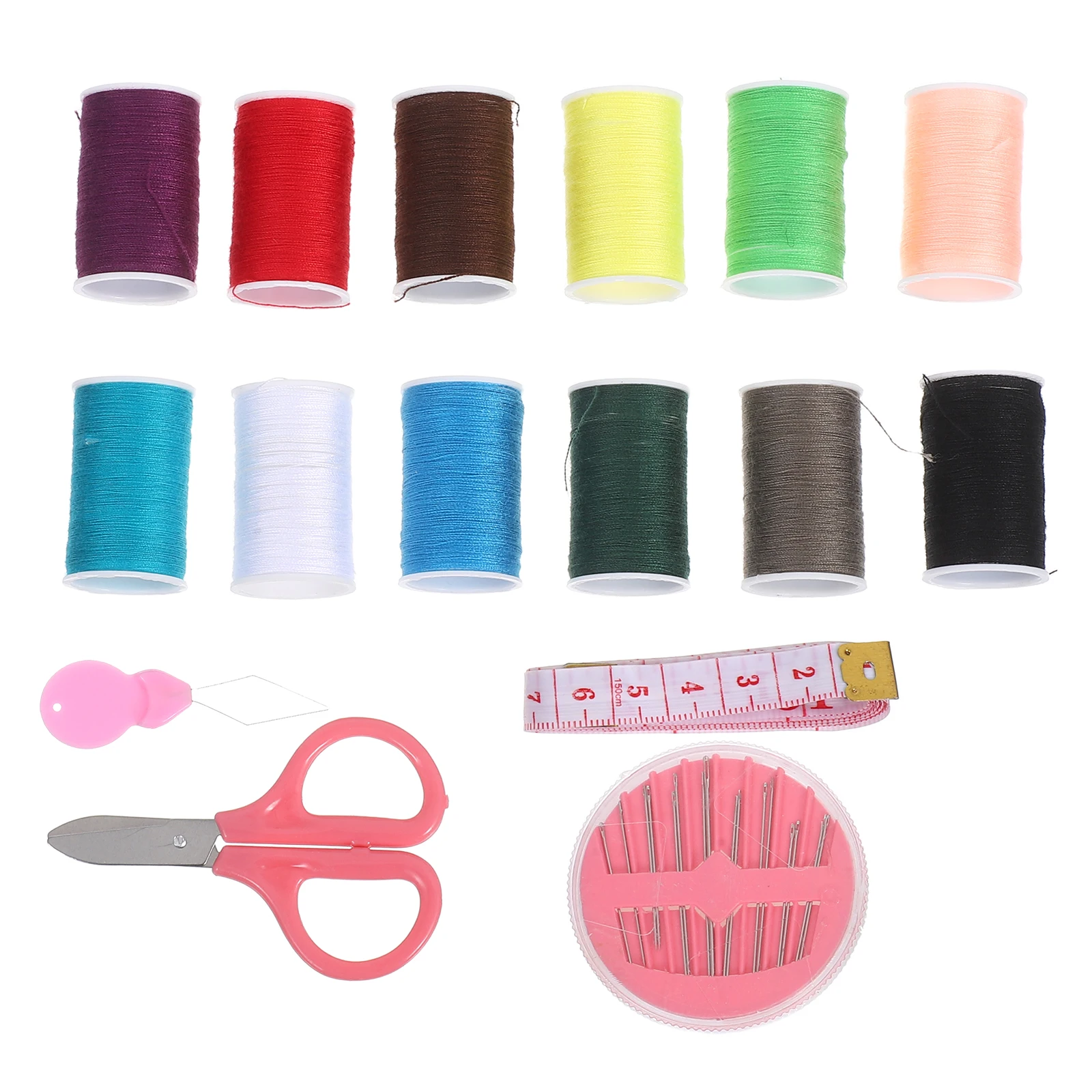 12 Rolls 12 Color Sewing Threads 16Pc Needles Tape Scissors Iron Case Comprehensive Portable Sewing Kit For General Stitching
12 Rolls 12 Color Sewing Threads 16Pc Needles Tape Scissors Iron Case Comprehensive Portable Sewing Kit For General Stitching