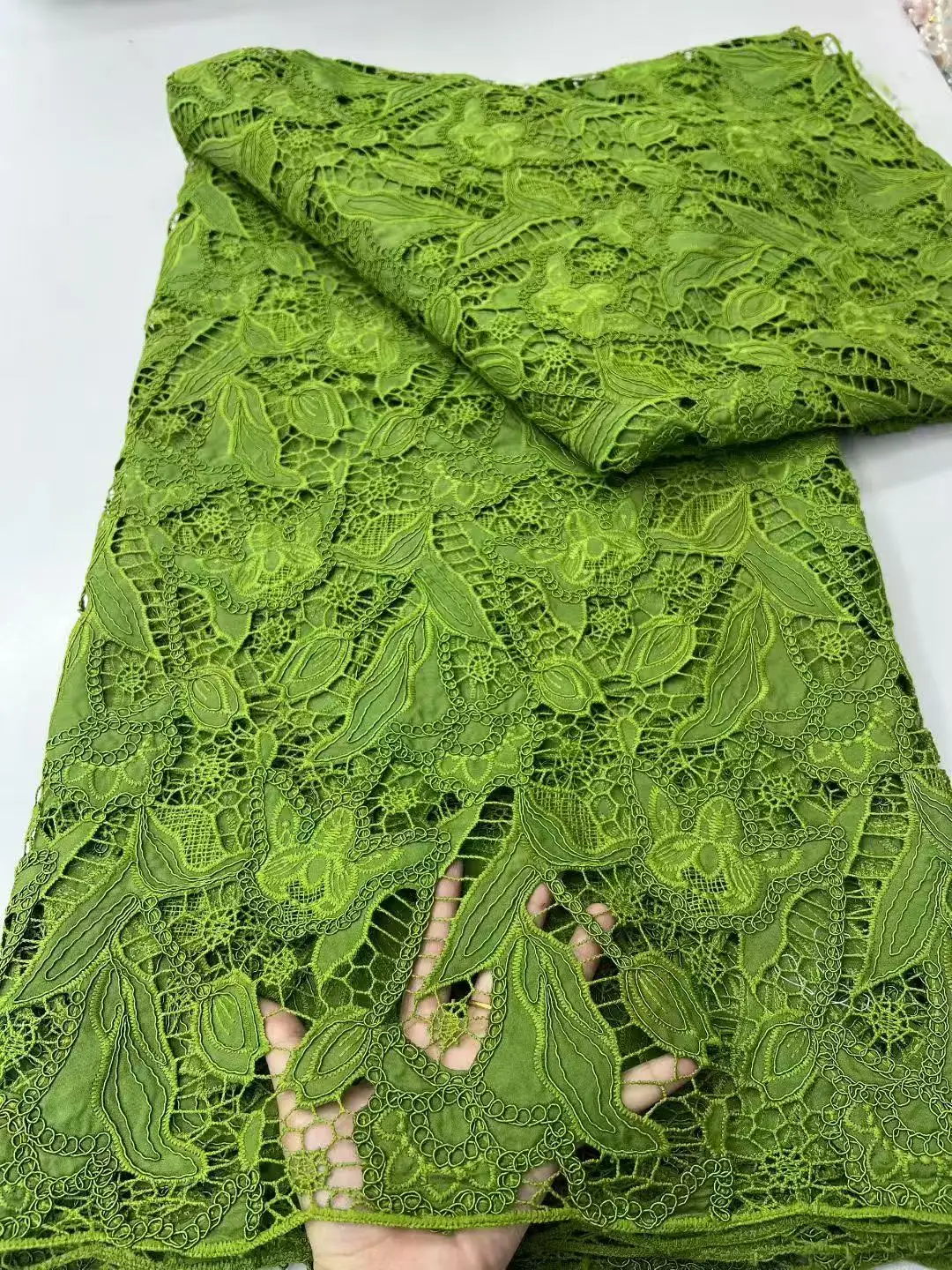 Nigerian Guipure Cord Lace Fabric 2025 High Quality Sequins African Mesh Milk Silk Embroidery Lace Fabric Women Sewing
Nigerian Guipure Cord Lace Fabric 2025 High Quality Sequins African Mesh Milk Silk Embroidery Lace Fabric Women Sewing