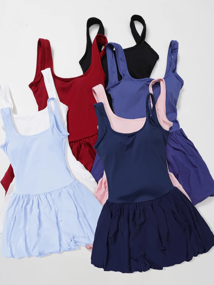 Женское теннисное платье VITALINOVO с юбкой-туту, встроенным бюстгальтером и карманами для шорт, спортивное платье с квадратным вырезом, для гольфа и тренировок
Женское теннисное платье VITALINOVO с юбкой-туту, встроенным бюстгальтером и карманами для шорт, спортивное платье с квадратным вырезом, для гольфа и тренировок