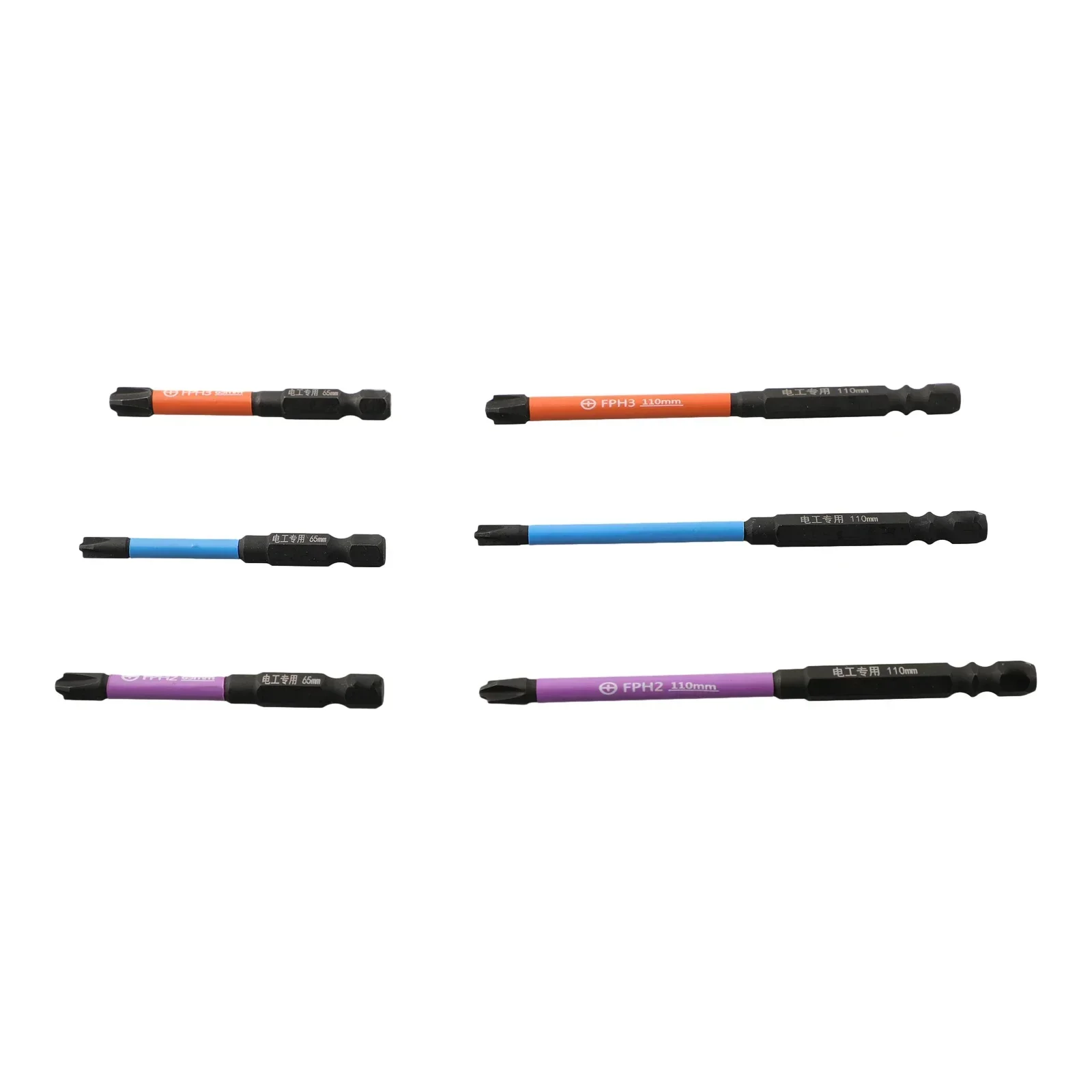 Brand New Screwdriver Bits Cross 65mm/110mm 6pcs 6x Alloy Steel HRC63 Hardness Magnetic For Electrician PH1/PH2
Brand New Screwdriver Bits Cross 65mm/110mm 6pcs 6x Alloy Steel HRC63 Hardness Magnetic For Electrician PH1/PH2