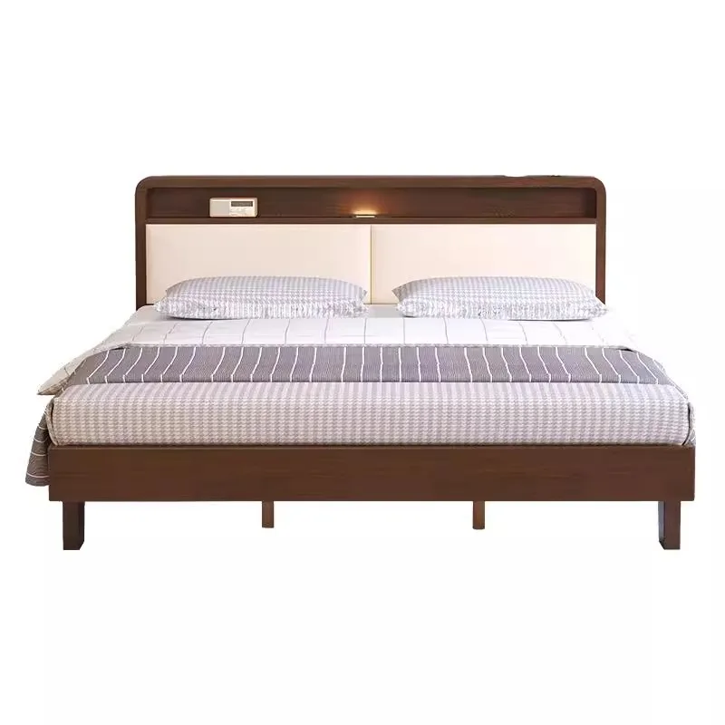 All solid wood, master bedroom, home, soft backrest, storage, simple, modern 
All solid wood, master bedroom, home, soft backrest, storage, simple, modern