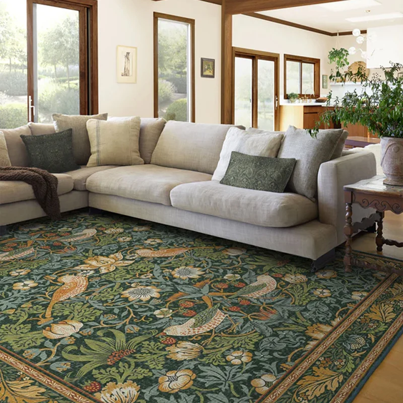 European Living Room Carpet Plant Flowers Retro American British Style Rugs Home Decoration Soft and Comfortable Plush Floor Mat
European Living Room Carpet Plant Flowers Retro American British Style Rugs Home Decoration Soft and Comfortable Plush Floor Mat