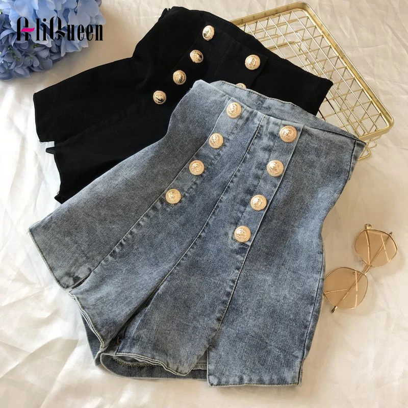 Summer 2023 Korean Streetwear Women Double Breasted High Waist Denim Shorts Black Vintage Sexy Short HotPants Jean Mini Shorts
Summer 2023 Korean Streetwear Women Double Breasted High Waist Denim Shorts Black Vintage Sexy Short HotPants Jean Mini Shorts